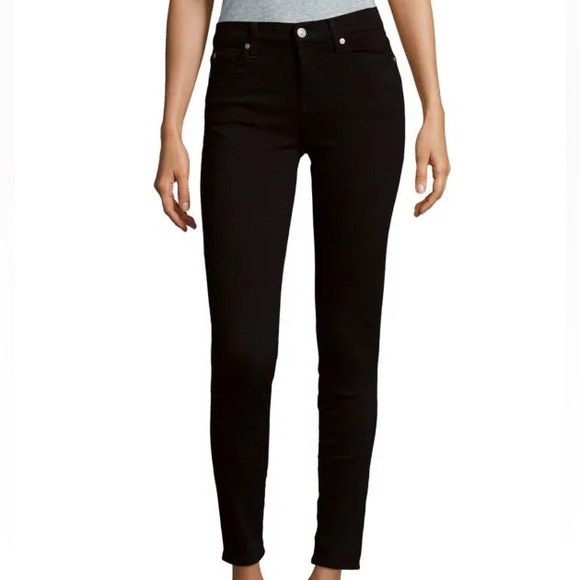 7 For All Mankind The Skinny Jeans Black 28" - Picture 2 of 10
